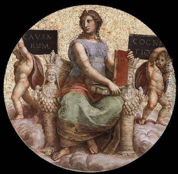The Stanza Della Segnatura Ceiling Philosophy Oil Painting - Raphael