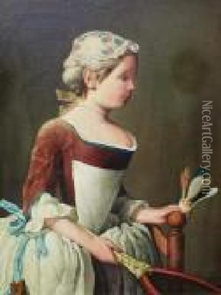 Copie D'apres Oil Painting - Jean-Baptiste-Simeon Chardin