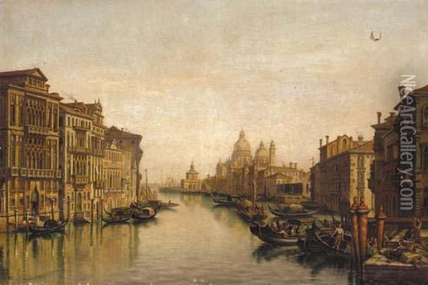 The Grand Canal, Venice, Santa Maria Della Salute, Beyond Oil Painting - Victor Vervloet