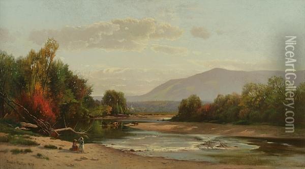 Resting By A Stream In The Catskills Oil Painting - Ernest Parton