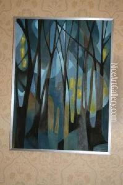 Cathedrale Et Foret Oil Painting - Ranson