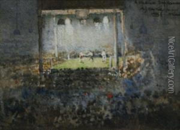 A Stadium Impression Oil Painting - Matthew James Macnally