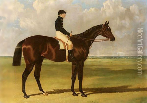 Mango the Winner of the Great St Leger Stakes at Doncaster Oil Painting - John Frederick Herring Snr
