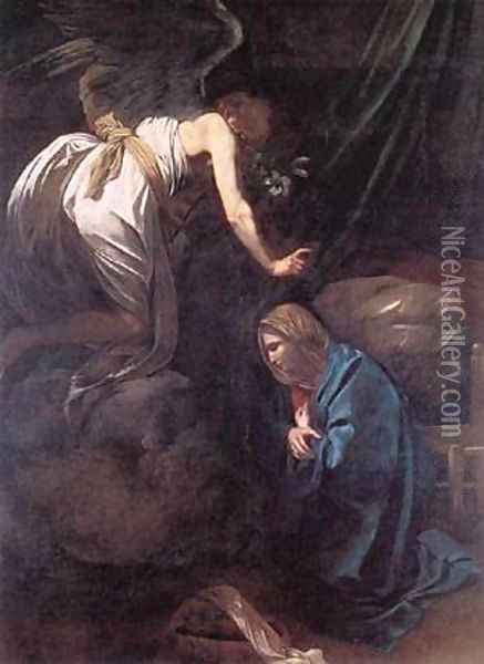 The Annunciation Oil Painting - Michelangelo Merisi Da Caravaggio