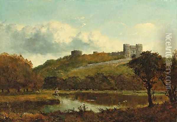 Carisbrooke Castle, Isle of Wight Oil Painting - Edward H. Niemann