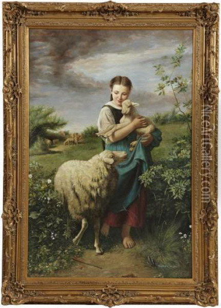 Young Shepherdess Oil Painting - William-Adolphe Bouguereau