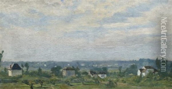 Franzosische Landschaft Oil Painting - Camille Pissarro