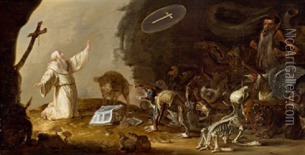 Die Versuchung Des Heiligen Antonius Oil Painting - Cornelis Saftleven