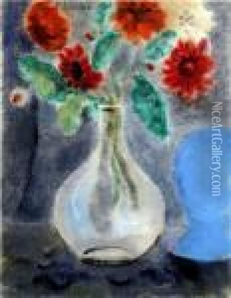 Vase Garni De Fleurs Oil Painting - Ferdinand Schirren