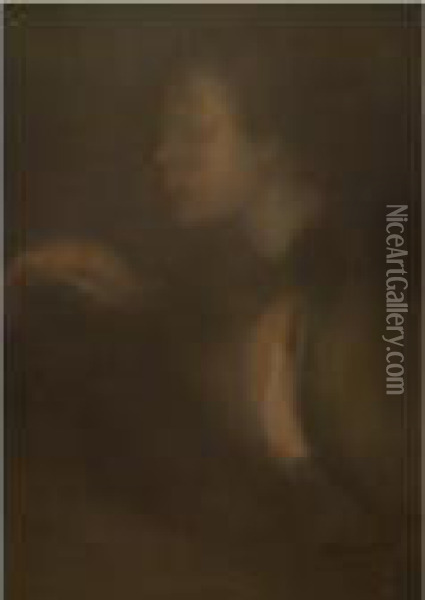 Jeune Fille De Profil Oil Painting - Eugene Carriere