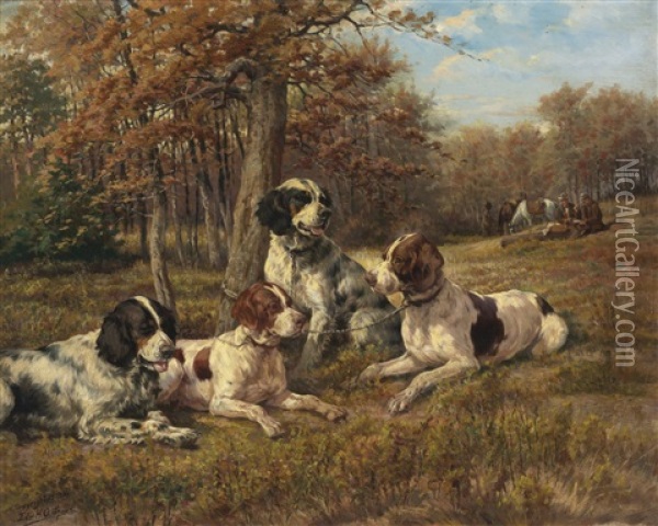 Setters At Rest Oil Painting - Edmund Henry Osthaus