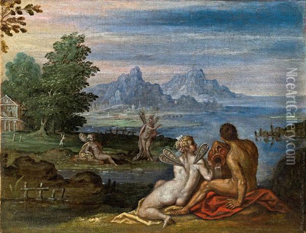 Am Ufer Des Lethe In Den Elysischen Gefilden Oil Painting - Ludovico Pozzoserrato