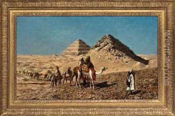 Egyptian Caravan Oil Painting - Edwin Lord Weeks