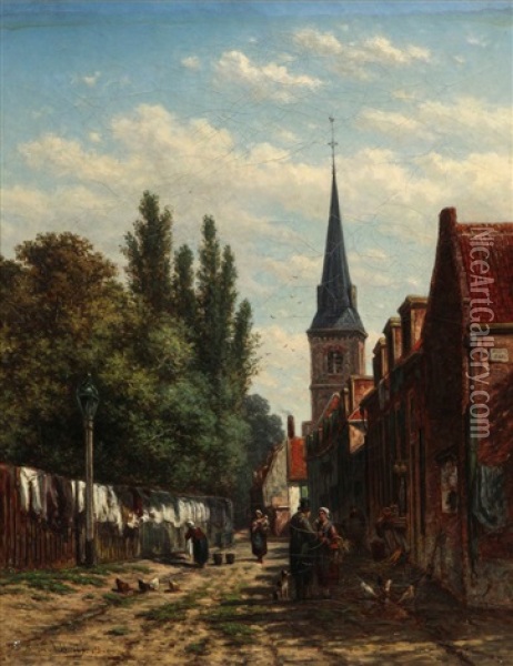 Roosendaal Street View Oil Painting - Jan van Lokhorst