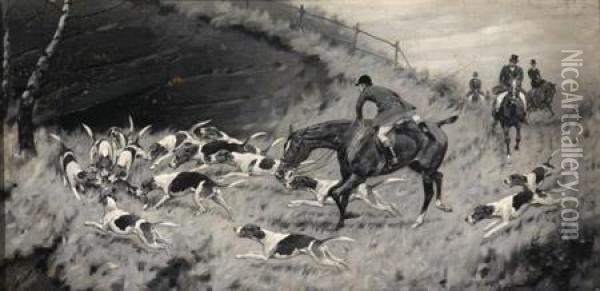 Coursing
And 
The Kill
: A Pair Ofworks Oil Painting - George Wright