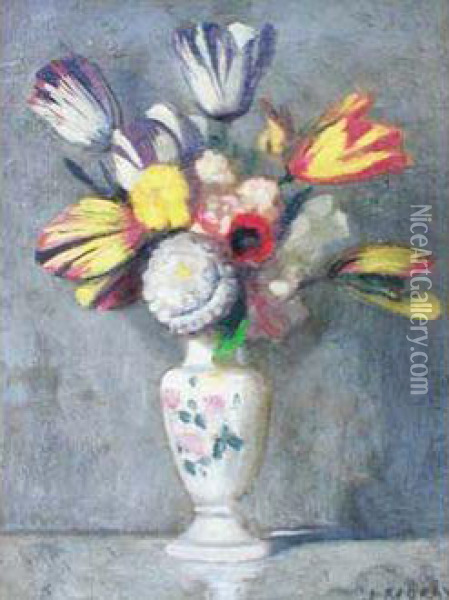 Bouquet De Fleurs Oil Painting - Jean Morax