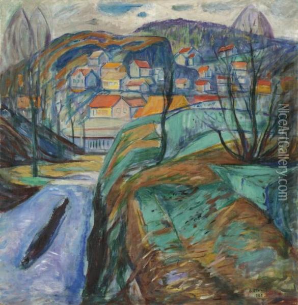 Kragero Om Varen Oil Painting - Edvard Munch