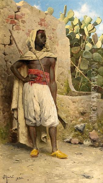 The Guard Oil Painting - Peder Mork Monsted