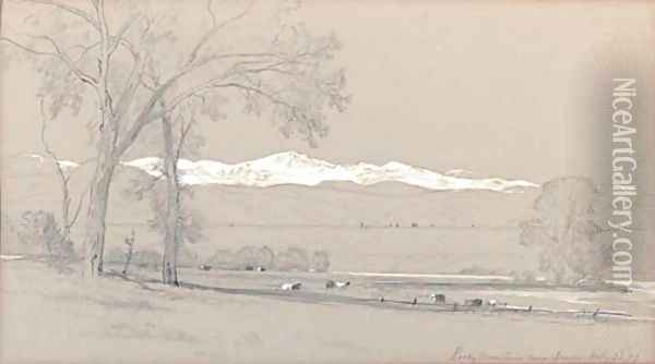 Rocky Mountains Near Denver Oil Painting - John William Casilear