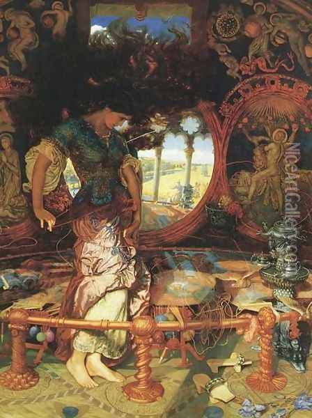 The Lady of Shalott Oil Painting - William Holman Hunt