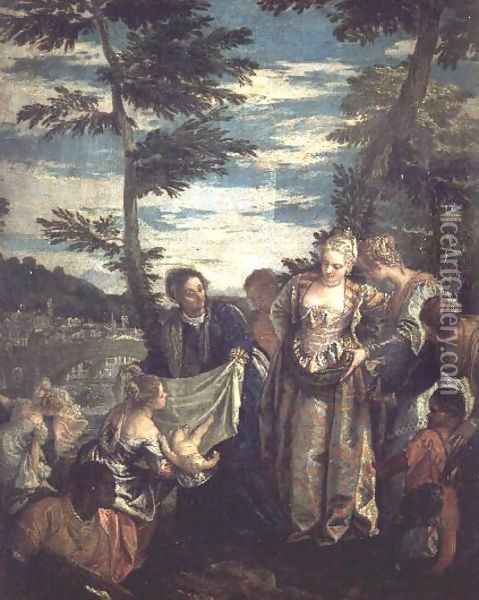 Moses Rescued from the Nile, 1580 Oil Painting - Paolo Veronese (Caliari)