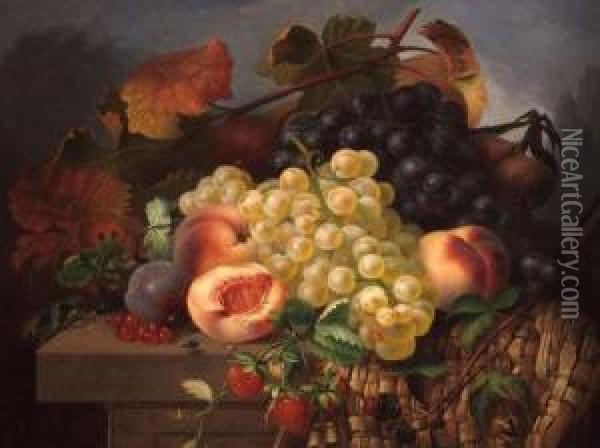 Still Life Study Of Grapes Oil Painting - Eloise Harriet Stannard