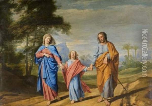 La Sainte Famille Revenant De Jerusalem Oil Painting - Philippe de Champaigne