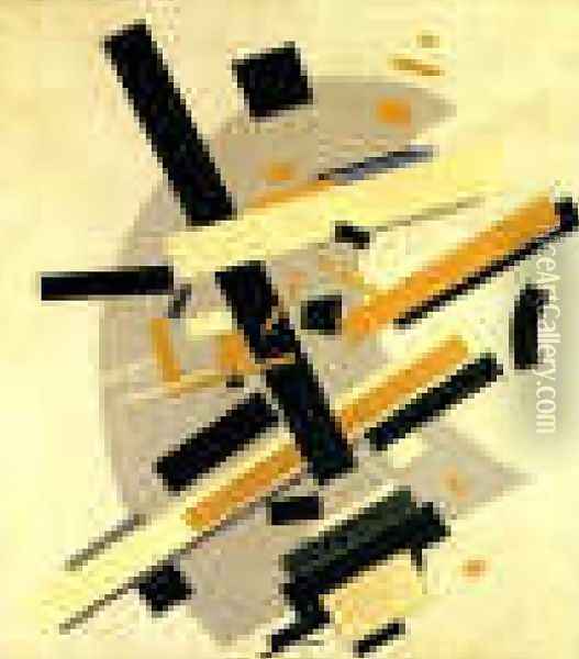 Suprematism (Supremus N58 With Yellow And Black) Oil Painting - Kazimir Severinovich Malevich