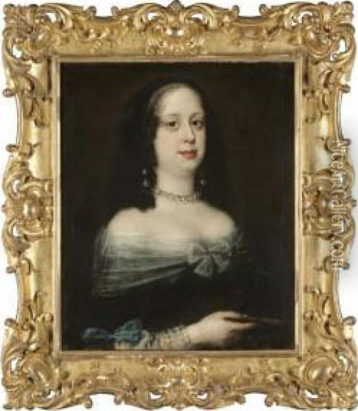 Portrait Of The Grand Duchess Vittoria Della Rovere Of Tuscany (1621-1694) Oil Painting - Johann Georg Bohm