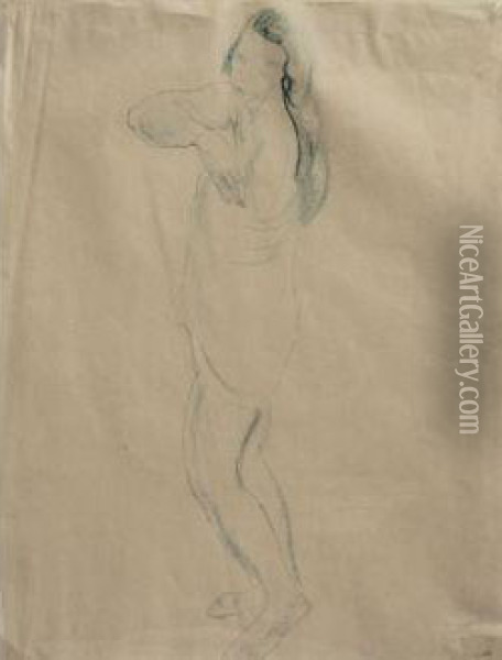 Femme Aux Cheveux Longs Oil Painting - Georges Kars