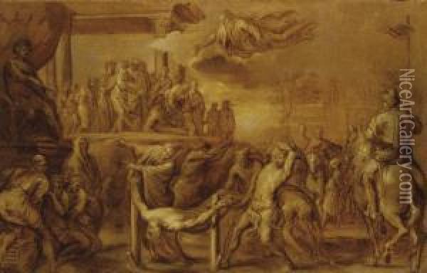 Le Martyre De Saint Vincent De Saragosse Oil Painting - Abrham Van Diepenbeck