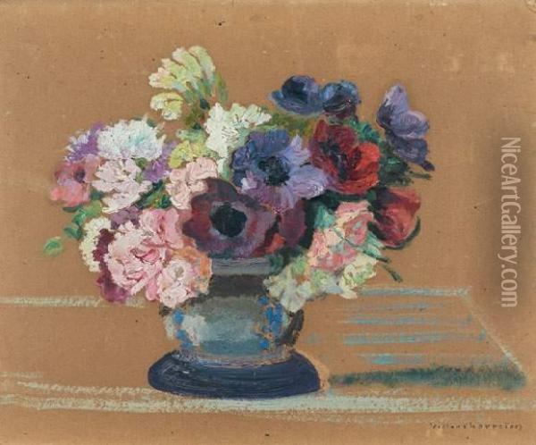 Vase De Fleurs Oil Painting - Victor Charreton