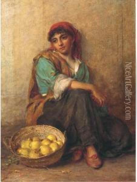 The Lemon Seller Oil Painting - Thomas Kent Pelham