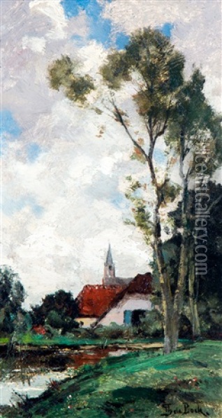Landscape Near Renkum Oil Painting - Theophile De Bock