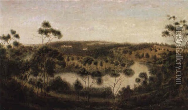 The Yarra Bend From Studley Park Oil Painting - William Short Sr.