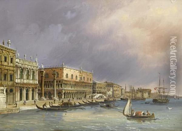 The Doge's Palace Oil Painting - Carlo Grubacs