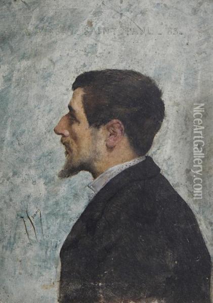 Portrait Of A Albert Saint Paul Oil Painting - Joseph Granie
