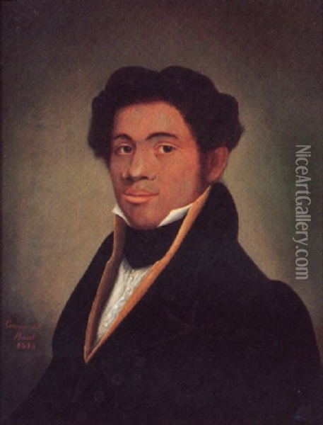 Portrait Of Charles Lee Jones, Son Of Absalom Jones Who Established The African Methodist Episcopal Church In Philadelphia Oil Painting - Ethan Allen Greenwood