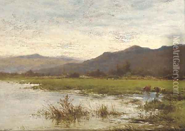 Near Renfrew, North Wales Oil Painting - Alfred Walter Williams