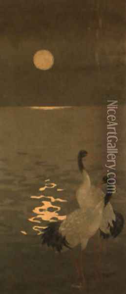 Cisnes Oil Painting - Enrique Simonet Lombardo