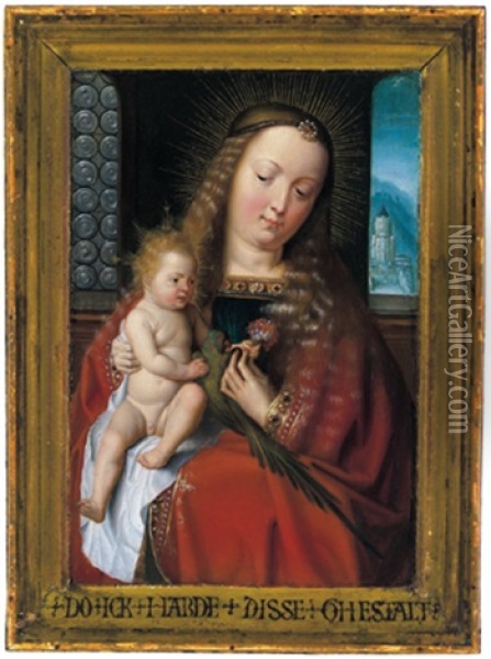 Maria Mit Dem Kind Oil Painting - Ambrosius Benson