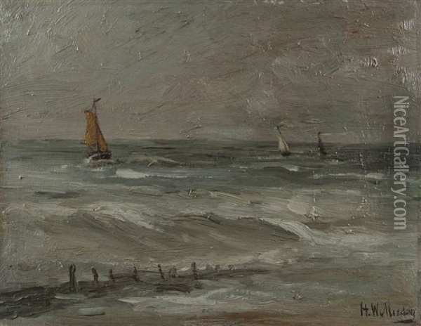 Seestuck Oil Painting - Hendrik Willem Mesdag