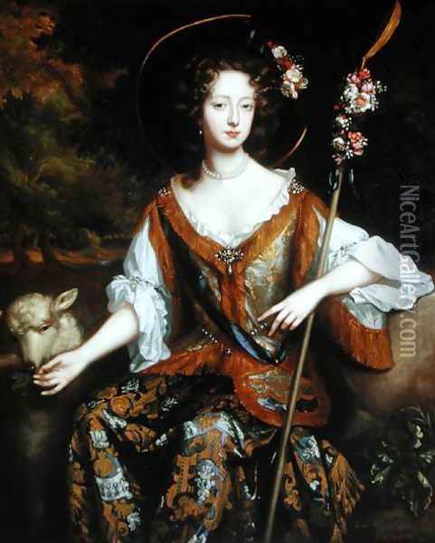 Elizabeth Jones, Countess of Kildare, c.1684 Oil Painting - William Wissing or Wissmig