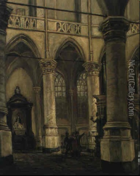 Inneres Einer Kirche Oil Painting - Johannes Jelgerhuis