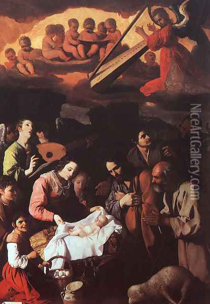 The Adoration of the Shepherds Oil Painting - Francisco De Zurbaran