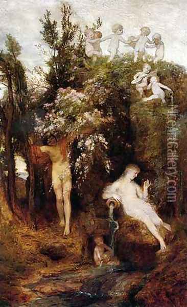 The Source of Spring Oil Painting - Arnold Bocklin