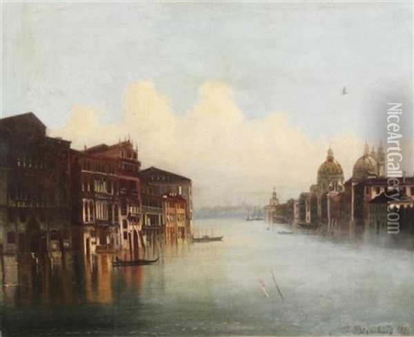 Views Of Venice And Florence (2 Works) Oil Painting - Charles Octave Blanchard
