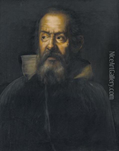 Bildnis Von Galileo Galilei Oil Painting - Justus Sustermans