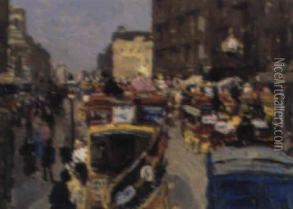 Charing Cross, London Oil Painting - Giorgio Belloni