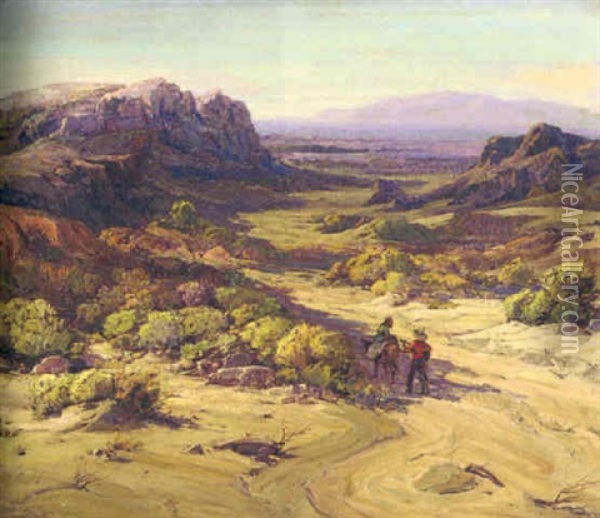 In The Mud Hills Oil Painting - Fred Grayson Sayre